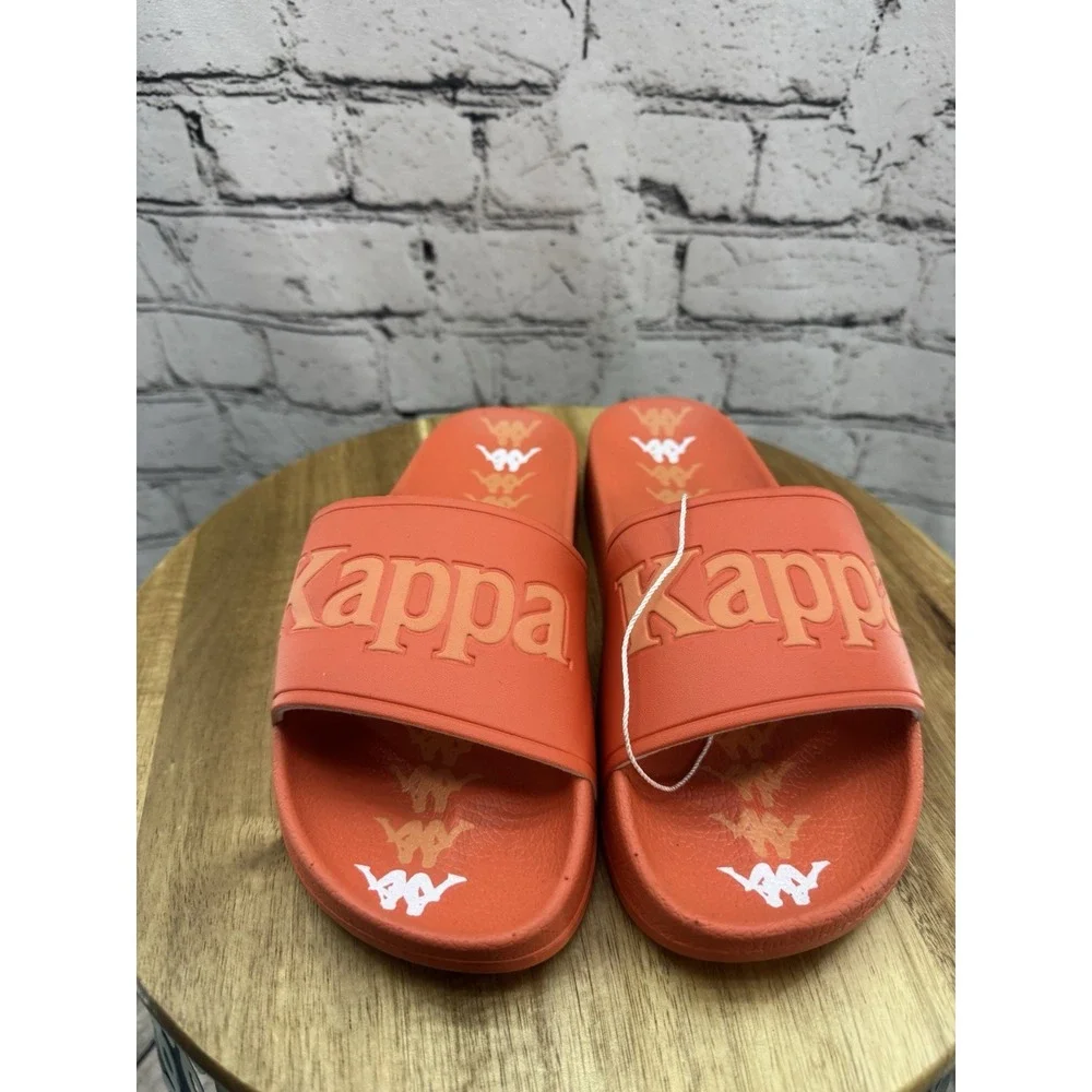 NEW Kappa 222 Banda Adam 17 Slides Orange Athletic Casual Recovery‎ Size 38